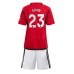 Manchester United Luke Shaw #23 Hjemmedraktsett Barn 2023-24 Korte ermer (+ Korte bukser)
